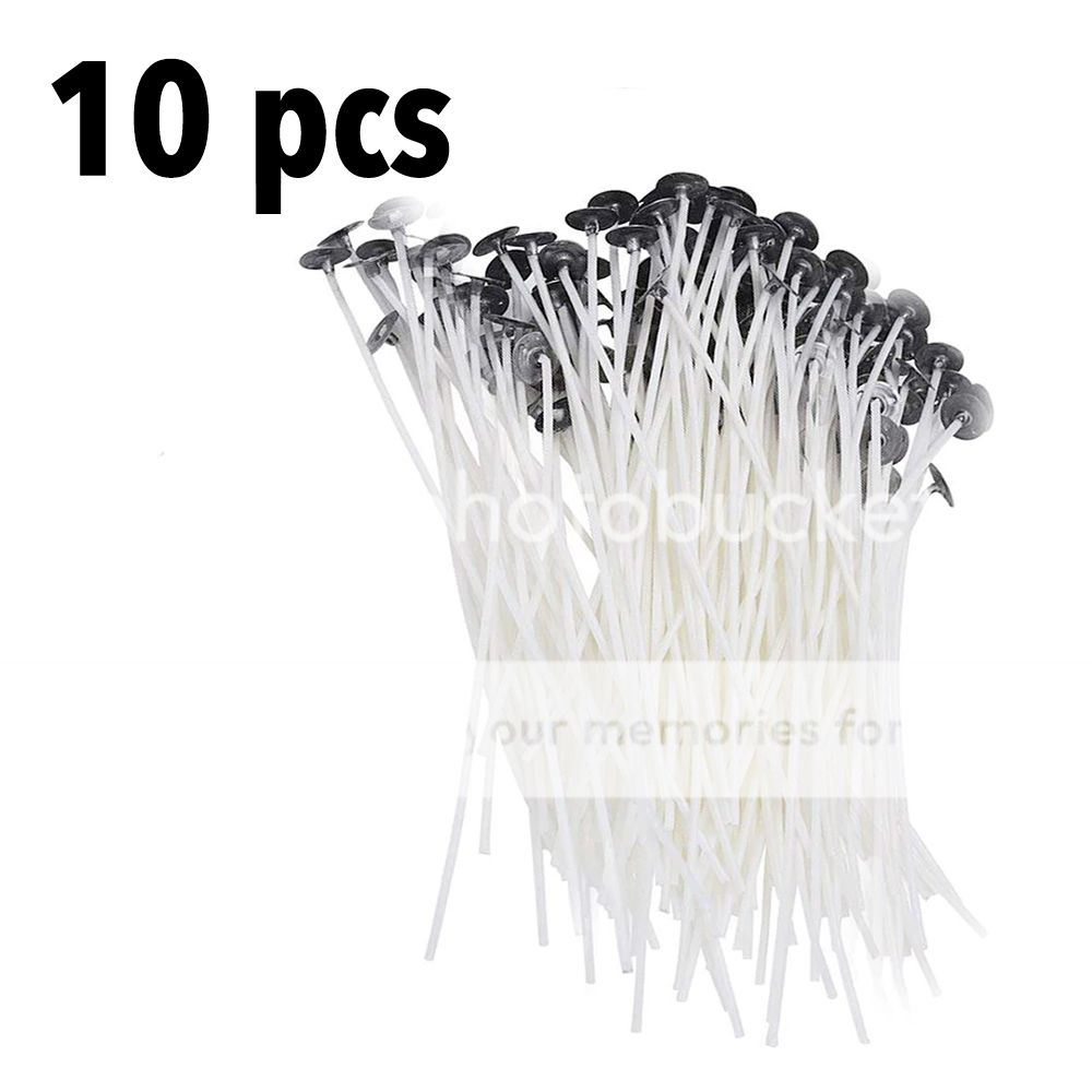 Premium Pre Waxed Cotton Candle Wicks Low Smoke DIY Wick with Tabs